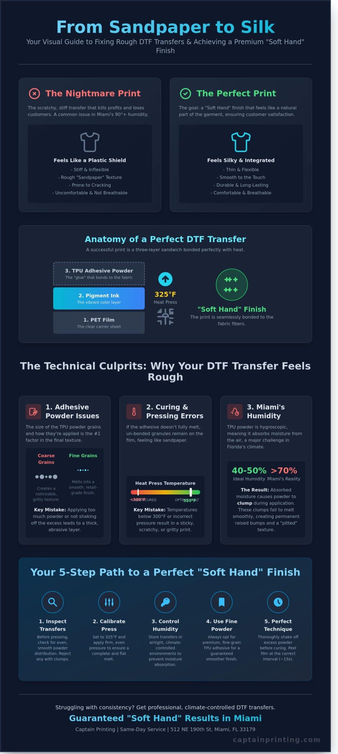 Why Your DTF Transfer Feels Rough: Troubleshooting and Solutions for Miami Printers