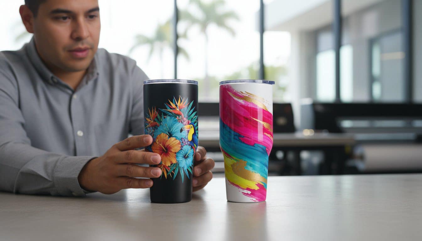 UV DTF vs. Sublimation on Tumblers: The Best Choice for Miami Businesses in 2026