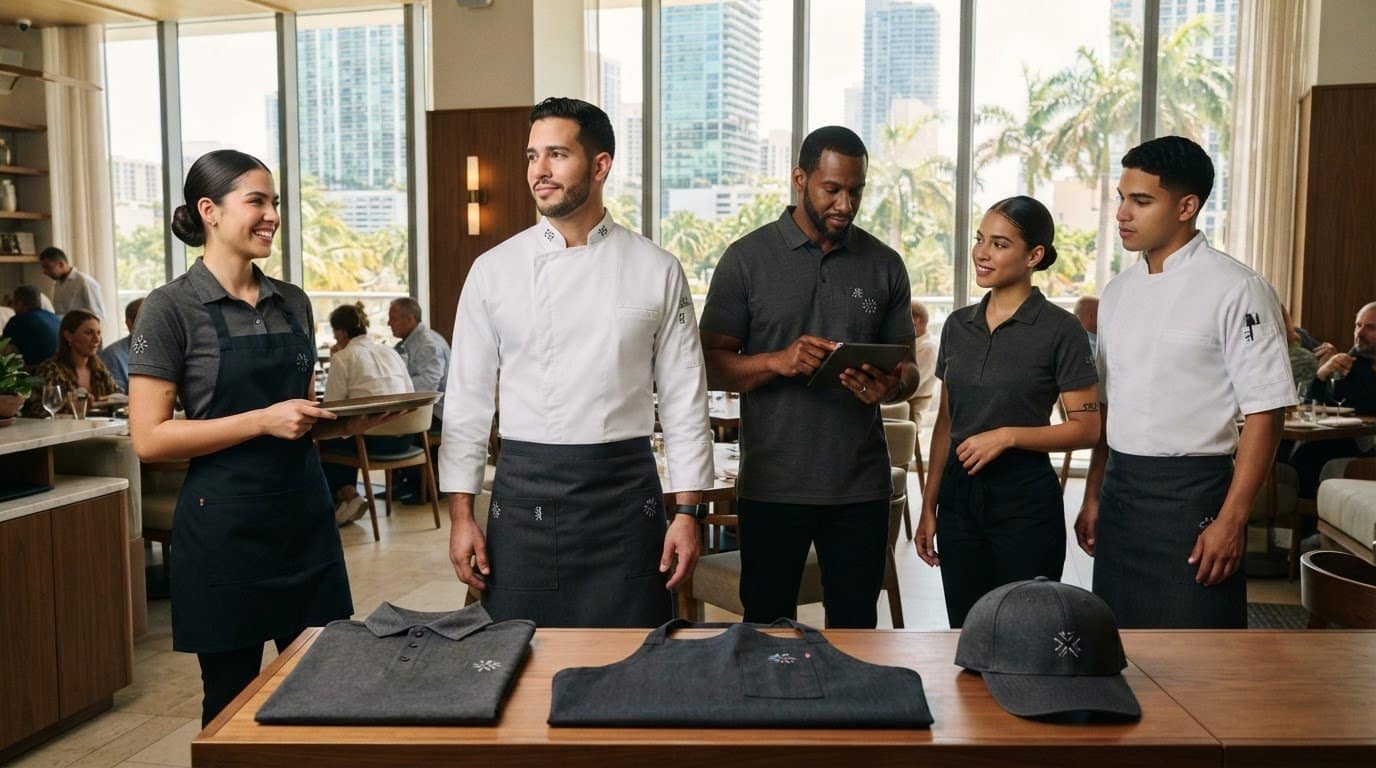 Embroidered Restaurant Uniforms in Brickell: A Practical Buying Guide