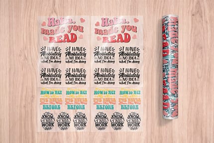 DTF gang sheet ready to press — Captain Printing Miami FL